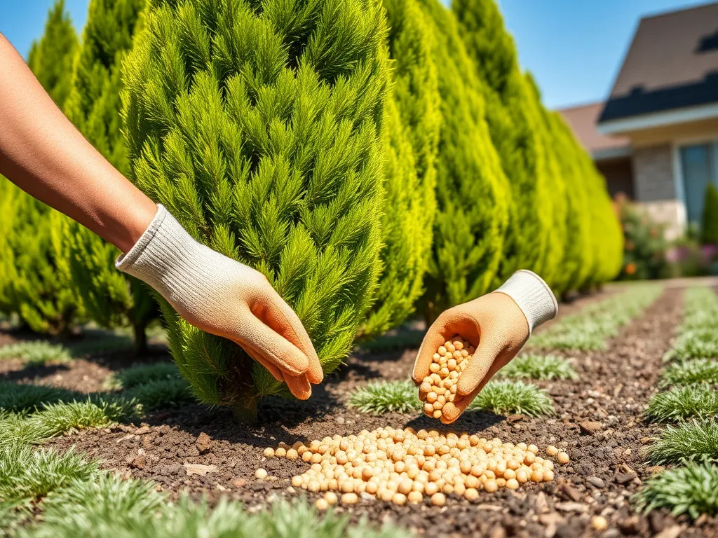 Jak sypać nawóz pod tuje?