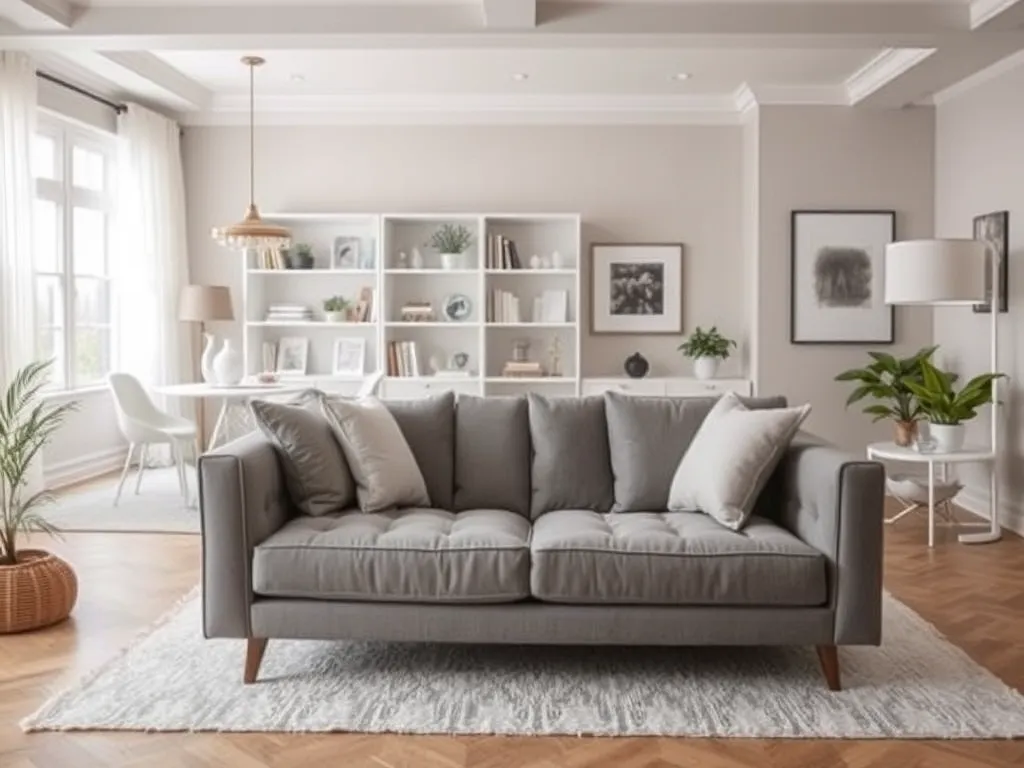 Jaki kolor ścian do białych mebli i szarej kanapy?